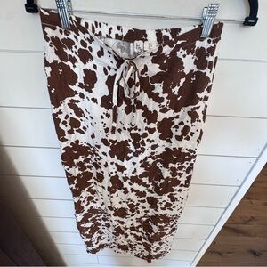 HG Cowprint Pencil skirt Maxi skirt Brown & white size S